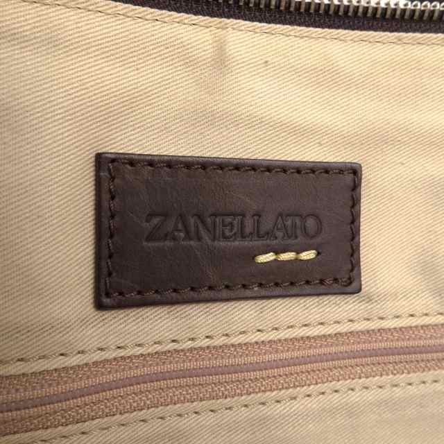 ○ザネラート ZANELLATO 牛革 カーフ トートバッグ STITCH WASHABLEシリーズ ビジネストート ウォッシュ加工 2WAY ショルダーバッ 中古