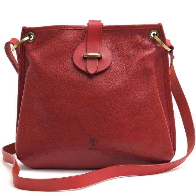 ○チーバ CI-VA 牛ヌメ革 ベジタブルタンニン鞣し ショルダーバッグ 1320 VOLANATO ヴォラナト クロスボディ シボ革 シュリンクレ  中古