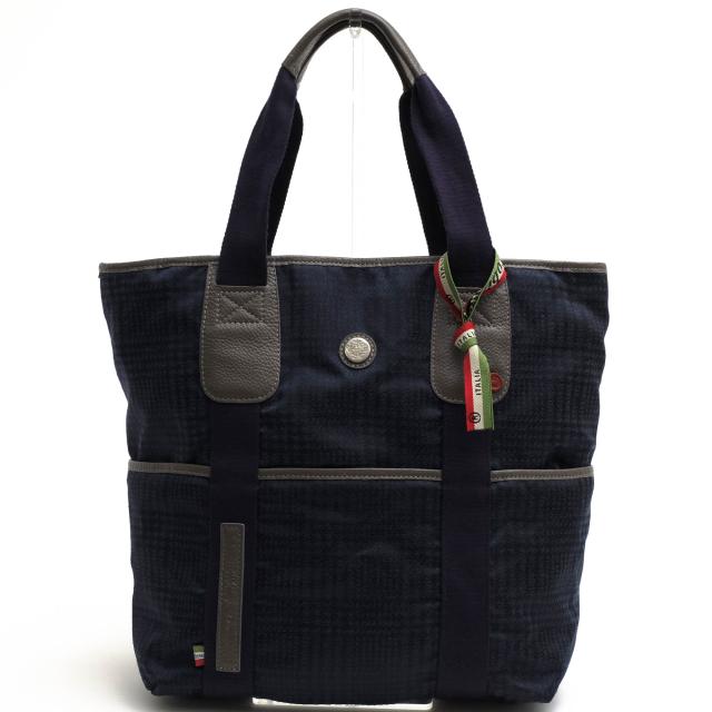 ○オロビアンコ orobianco 伊リモンタ社ナイロン 牛革 トートバッグ FASTA-G オロクラン OROKLANチェック 肩掛け ワンショルダーバ 中古の通販は