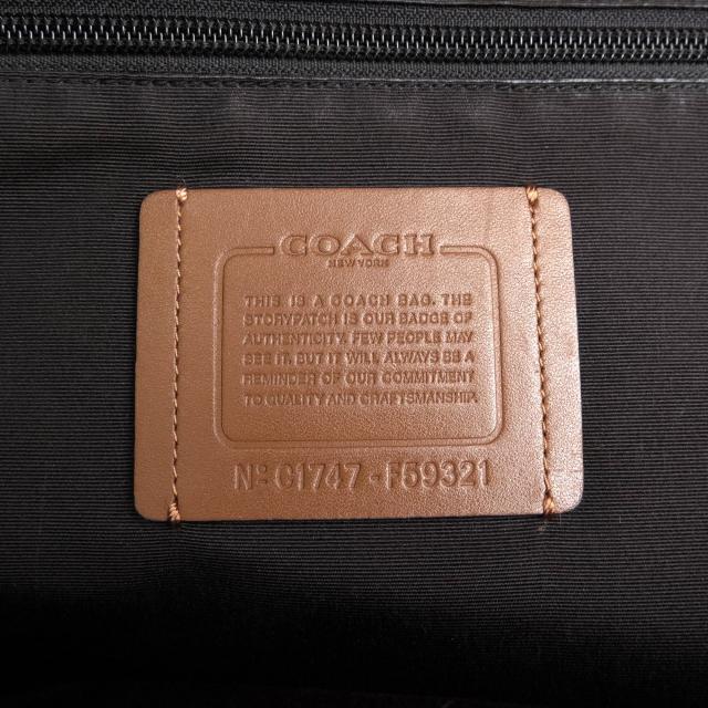 ○コーチ COACH 牛革 リュック F59321 Charles Backpack In Nylon チャールズ バックパック COACHロゴ ノートPC収納可 デイパック  中古の通販は