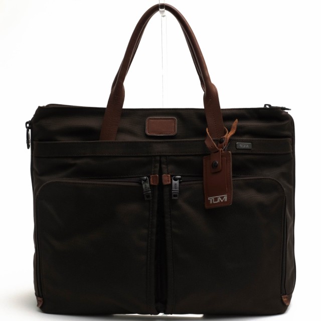 ○トゥミ TUMI バリスティックナイロン ナパレザー 牛革 トートバッグ 22157ESH Alpha Companion Tote アルファ コンパニオントー 中古