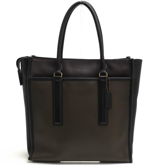 ○コーチ COACH グラブタンレザー 牛革 トートバッグ 70725 Bleecker Leather Tote ブリーカー 肩掛け ワンショルダーバッグ メン  中古
