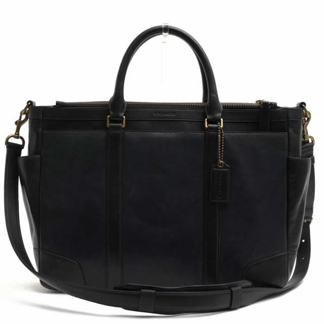 ○コーチ COACH 牛革 カーフ ビジネスバッグ 71232 Bleecker Metropolitan Bag In Harness Leather ブリーカー メトロポリタン バ 中古