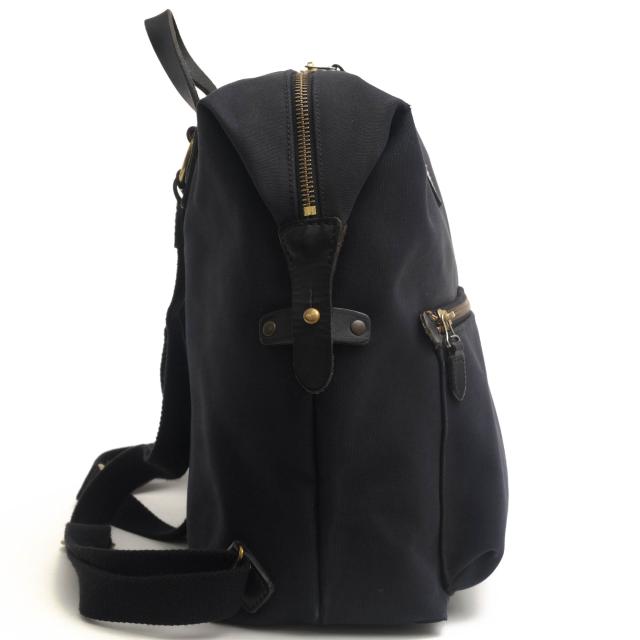 ○フェリージ Felisi コットンキャンバス カーフ 牛革 リュック 16/15/AM＋TX A4サイズ収納可 ユニセックス 男女兼用 デイパック   中古