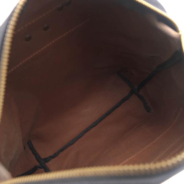 ○フェリージ Felisi コットンキャンバス カーフ 牛革 リュック 16/15/AM＋TX A4サイズ収納可 ユニセックス 男女兼用 デイパック   中古