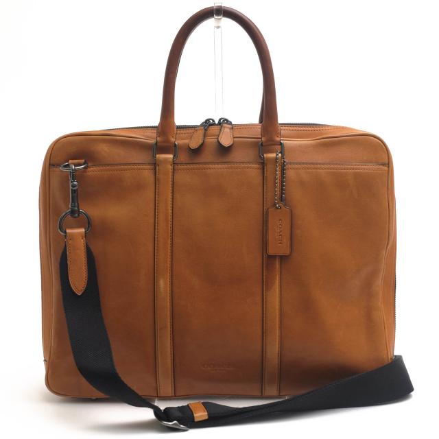 ○コーチ COACH  ビジネスバッグ 71732 Metropolitan Slim Briefcase メトロポリタン スリム ブリーフ 2WAY ショルダーバッグ メン 中古