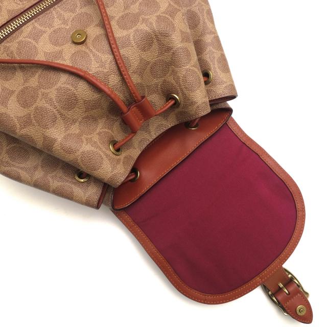 ○コーチ COACH シグニチャーコーテッドキャンバス リファインドカーフ