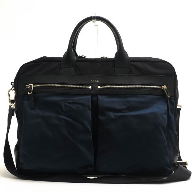 ○ポールスミス Paul Smith ビジネスバッグ 863796 N145 UTILITY POCKET BRIEF CASE ユーティリティポケット カラーブロック 2WAY 中古