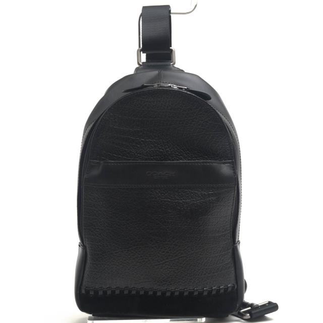 ○コーチ COACH 牛革 リファインドカーフ バッファロー エンボスドレザー ショルダーバッグ F11236 CHARLES PACK WITH BASEBALL ST 中古 ○コーチ COACH 牛革 リファインドカーフ バッファロー エンボスド
