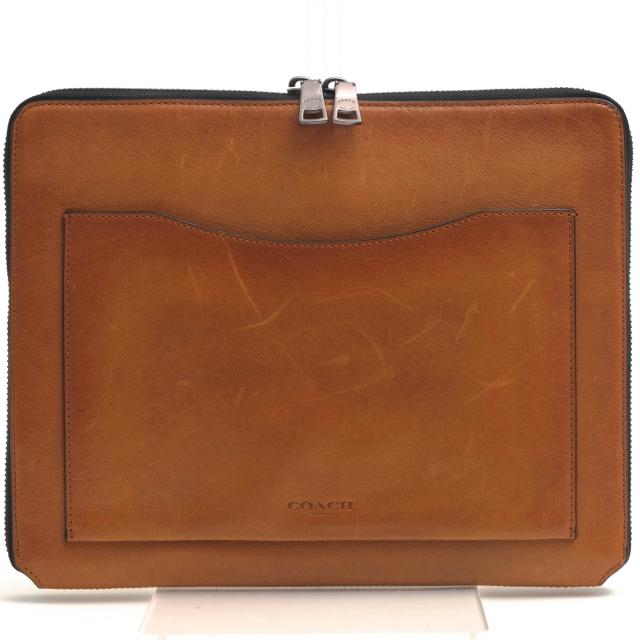 ○コーチ COACH スポーツカーフ 牛革 セカンドバッグ/クラッチバッグ F64822 Tech Case In Sport Calf Leather テックケース メン  中古