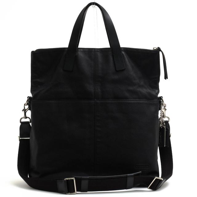 ○コーチ COACH 牛革 スパイロレザー トートバッグ 70493 Thompson Crossbody Foldover Tote トンプソン クロスボディー フォルド  中古