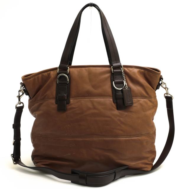○コーチ COACH 羊革 シープスキン トートバッグ 70343 Clarkson East West Tote クラークソン イーストウエスト 2WAY ショルダー  中古
