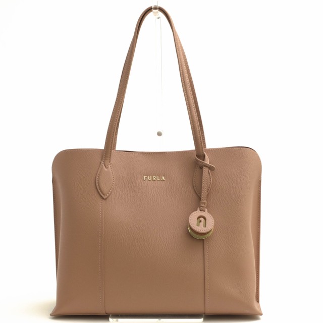 ○フルラ FURLA グレイン型押し牛革 トートバッグ VITTORIA L TOTE ヴィットリア 肩掛け ワンショルダーバッグ レディース 【中古 中古