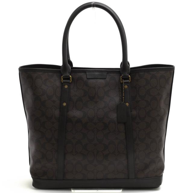 Coach 黒のキャンバストートバッグ 928 コーチ 黒 シグネチャー 肩掛け