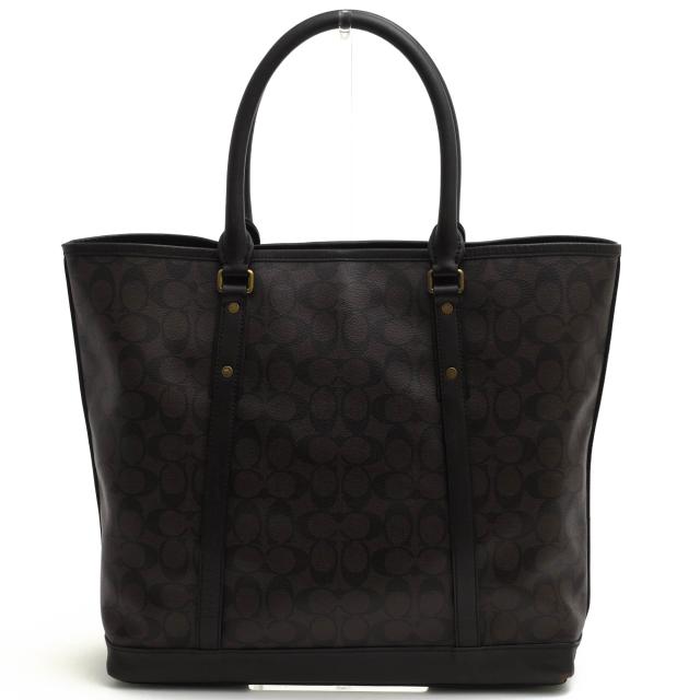 ○コーチ COACH コーテッド キャンバス トートバッグ 70874 ブリーカー シグネチャー トート X シグネチャー柄 肩掛け ワンショル 中古_1