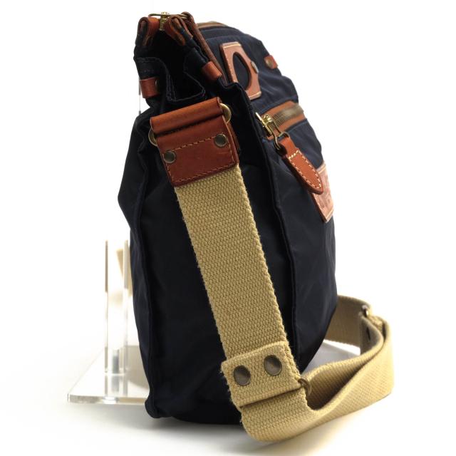 ○フェリージ Felisi リモンタナイロン バケッタレザー 牛革 ショルダーバッグ 14/5/DS メンズ 【中古】 中古