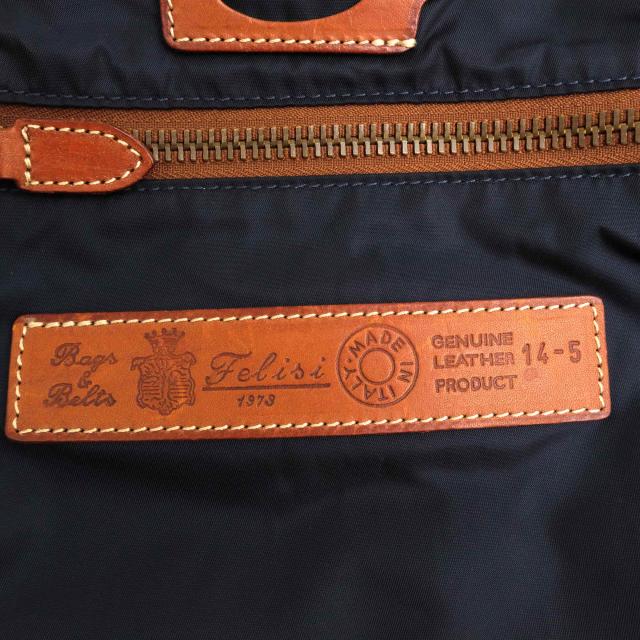 ○フェリージ Felisi リモンタナイロン バケッタレザー 牛革 ショルダーバッグ 14/5/DS メンズ 【中古】 中古