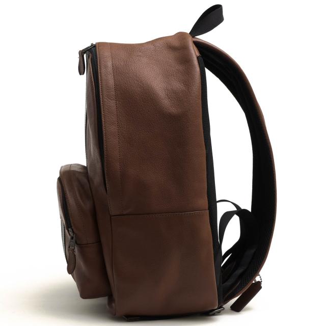 ○コーチ COACH 牛革 リュック F68995 Houston Backpack With Varsity Stripe ヒューストン ヴァーシティ ストライプ バックパック 中古_3