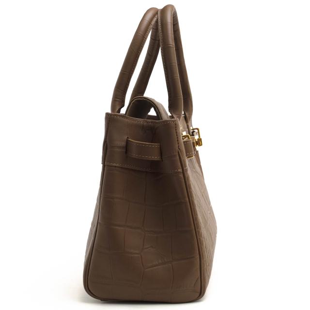 M.U.L. エムユーエル　型押し 2way バッグパック リュック ブラウン M.U.L. エムユーエル 型押し 2way バッグパック リュック ブラウン