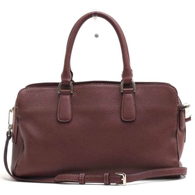 ○土屋鞄 TSUCHIYA-KABAN グレースシュリンクレザー 牛革 ハンドバッグ ノワイエット 2wayミニボストン 肩掛け ワンショルダーバッ 中古