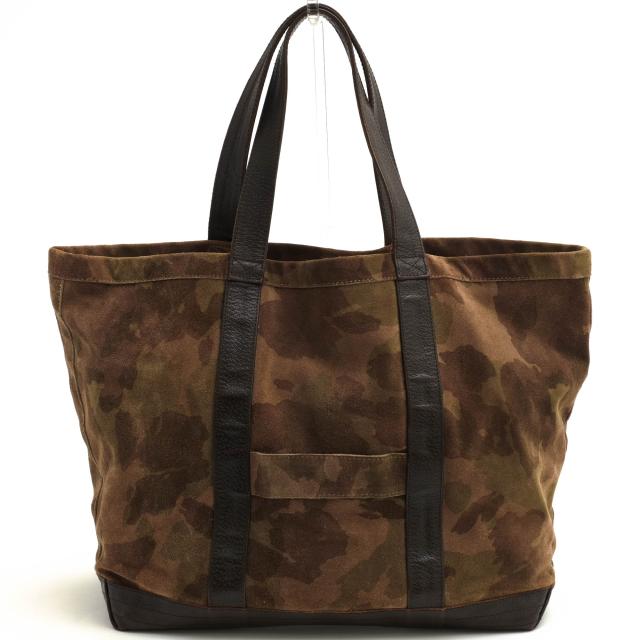 ○チンクアンタ CINQUANTA 牛革 トートバッグ 8155 stampa MIMETICO 定番 ユニセックス 男女兼用 迷彩・カモフラージュ柄 メンズ   中古