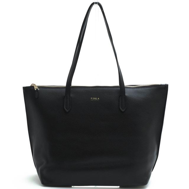 FURLA フルラ トートバッグ レザー シボ革 A4可 大容量 美品】FURLA