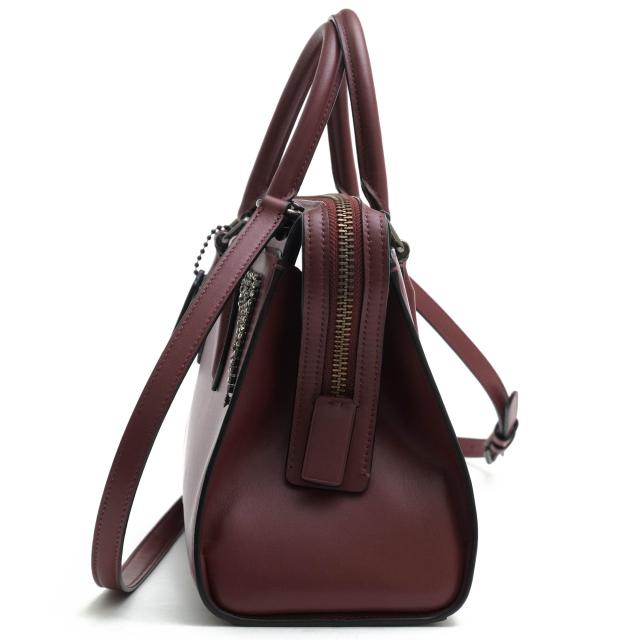 ○コーチ COACH Selena Gomez collection カーフ 牛革 ハンドバッグ 39289 Selena Bond Bag With Crystal Embellishment リボン 2W 中古の通販は