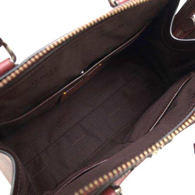 ○コーチ COACH Selena Gomez collection カーフ 牛革 ハンドバッグ 39289 Selena Bond Bag With Crystal Embellishment リボン 2W 中古の通販は