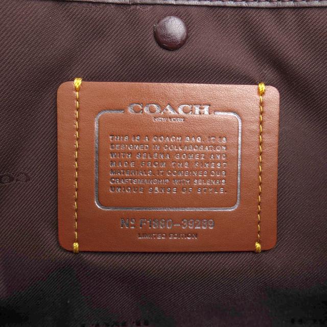 ○コーチ COACH Selena Gomez collection カーフ 牛革 ハンドバッグ 39289 Selena Bond Bag With Crystal Embellishment リボン 2W 中古の通販は