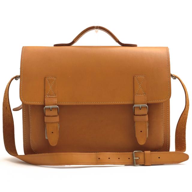 ○ルイタータッセン Ruiter Tassen ヌメ革 牛革 ビジネスバッグ フラップ式 2WAY ショルダーバッグ メンズ 【中古】 中古