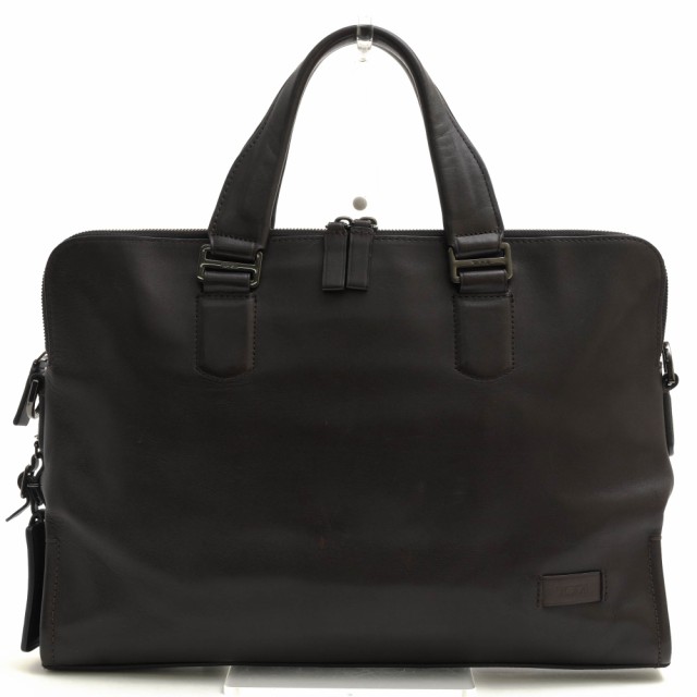 ○トゥミ TUMI ペブルレザー 牛革 ビジネスバッグ 63000B HARRISON SENECA SLIM BRIEF ハリソン セネカ メンズ 【中古】 中古