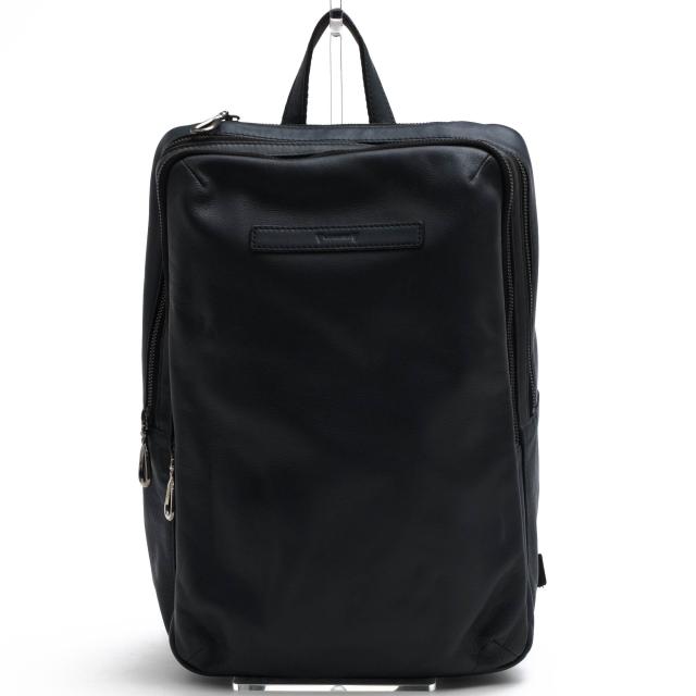 ○エルイーディーバイツ L.E.D.BITES 牛革 リュック B-5775 ビジネスリュック ノートPC収納可 シボ革 シュリンクレザー デイパック 中古