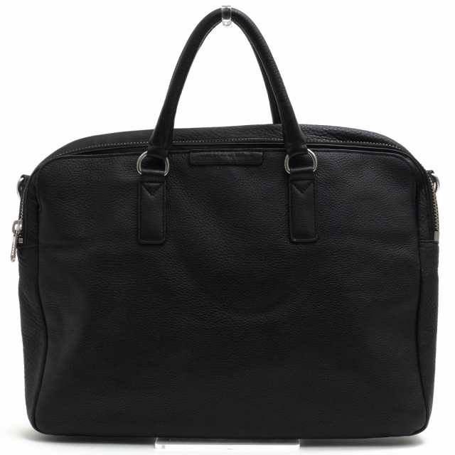 ○マーク バイ マークジェイコブス MARC BY MARC JACOBS イタリア産 牛革 ビジネスバッグ CLASSIC LEATHER BRIEFCASE シボ革 シュ 中古