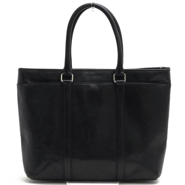 ○コーチ COACH 牛革 スムースレザー トートバッグ F71843 Business Tote In Smooth Leather ビジネストート シボ革 シュリンクレ  中古