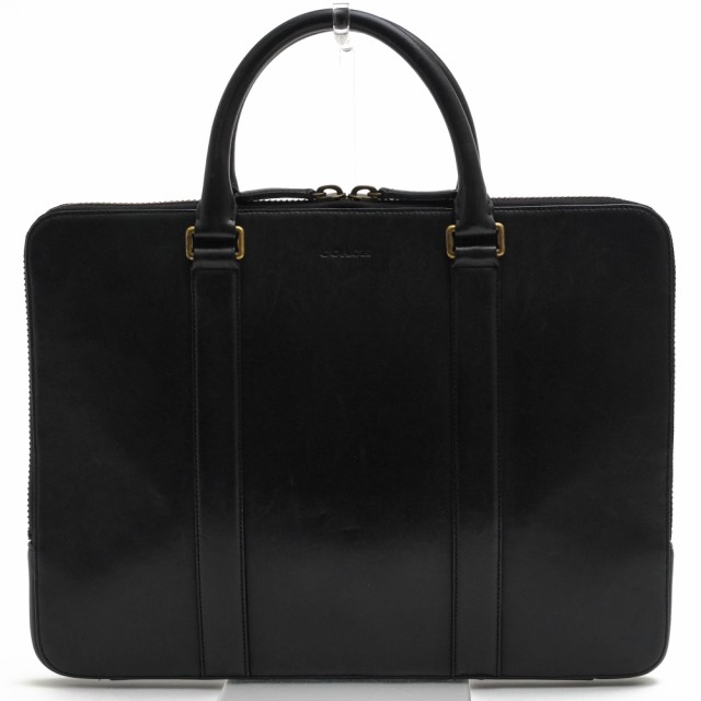 ○コーチ COACH 牛革 ビジネスバッグ 70981 BLEECKER PORTFOLIO BRIEF IN LEATHER ブリーカー ポートフォリオ ブリーフ X 薄型 定 中古