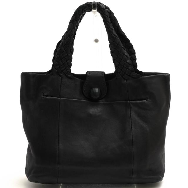 ○ファロルニ FALORNI ラムレザー 子羊革 ハンドバッグ F409 メッシュ・イントレチャート レディース 【中古】 中古