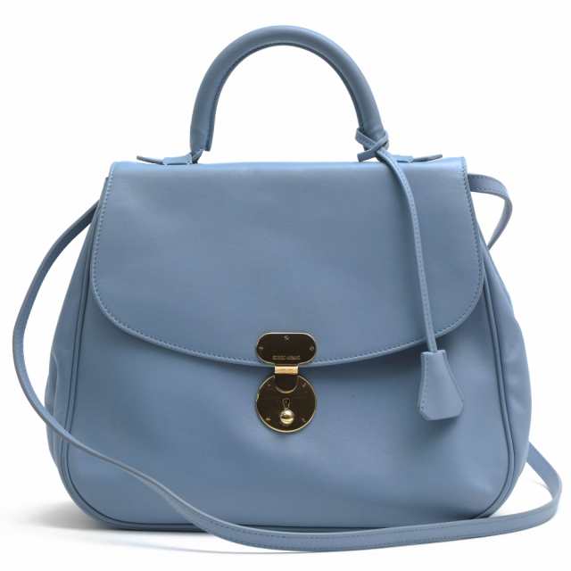 ○アルマーニ GIORGIO ARMANI 牛革 カーフ ハンドバッグ YBB1A X1A10S TOP HANDLE BAG VITELLO SEMIOPA 2WAY ショルダーバッグ レ 中古