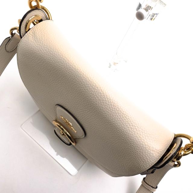 ○コーチ COACH ファインド ペブル レザー 牛革 ハンドバッグ C5686 Kleo Shoulder Bag 23 クレオ クロスボディ 2WAY ショルダーバ 中古_4