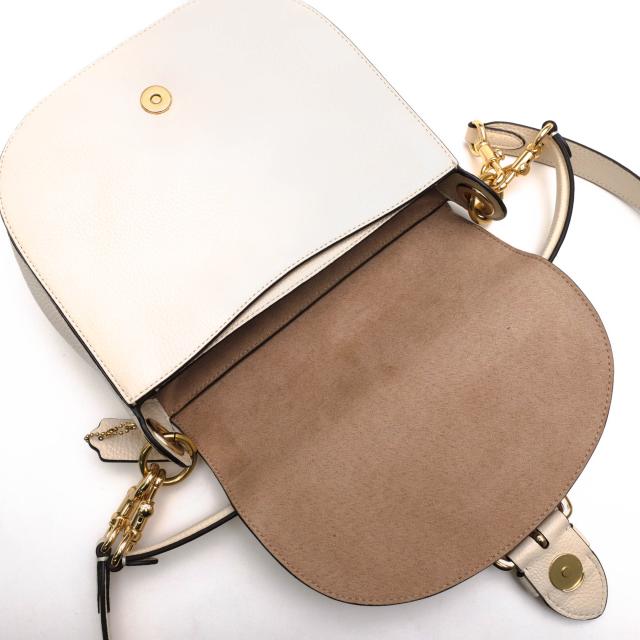 ○コーチ COACH ファインド ペブル レザー 牛革 ハンドバッグ C5686 Kleo Shoulder Bag 23 クレオ クロスボディ 2WAY ショルダーバ 中古_6