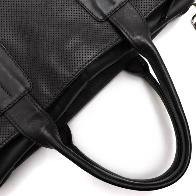 ○ビルアンバーグ Bill Amberg パンチングレザー 牛革 ビジネスバッグ