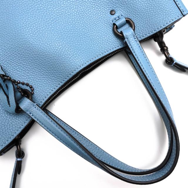 ○コーチ COACH ペブルドレザー 牛革 ハンドバッグ C3460 Tyler Carryall 28 タイラー キャリーオール 28 2WAY ショルダーバッグ 中古_6