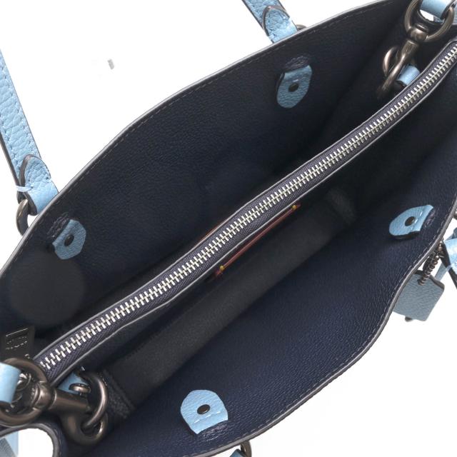 ○コーチ COACH ペブルドレザー 牛革 ハンドバッグ C3460 Tyler Carryall 28 タイラー キャリーオール 28 2WAY ショルダーバッグ 中古_7