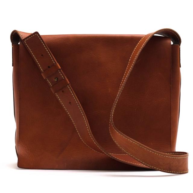 ○ゲンテン genten 牛革 フルタンニンなめし ショルダーバッグ 32884 AMANO アマーノ A4サイズ収納 ユニセックス 男女兼用 メッセ  中古の通販は