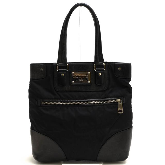 ○ドルガバ DOLCE＆GABBANA 伊リモンタ社ナイロン 牛革 トートバッグ BM0607 A9750 肩掛け ワンショルダーバッグ ユニセックス 男  中古