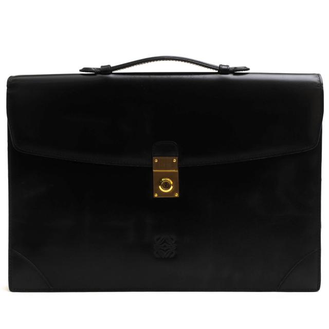 ○ロエベ LOEWE 牛革 カーフ ビジネスバッグ A4サイズ収納可能 メンズ 【中古】 中古