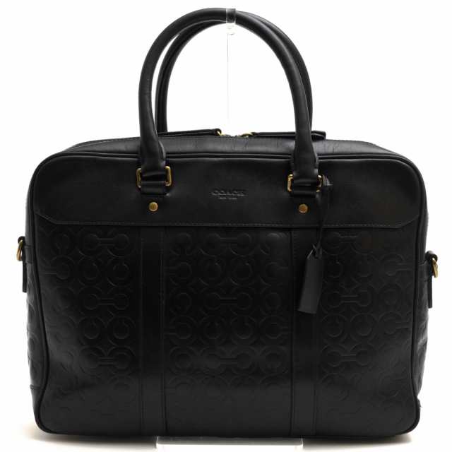 ○コーチ COACH 牛革 カーフ ビジネスバッグ 70739 CROSBY LEATHER LOGO COMMUTER クロスビー ロゴ コミューター オプアート メン 中古