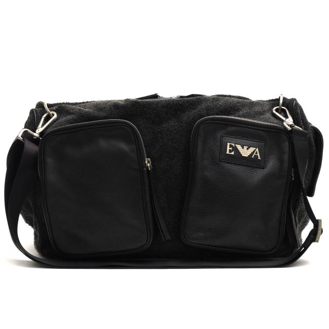 ○アルマーニ EMPORIO ARMANI 牛革 ショルダーバッグ ヴィンテージ加工 メンズ 【中古】 中古