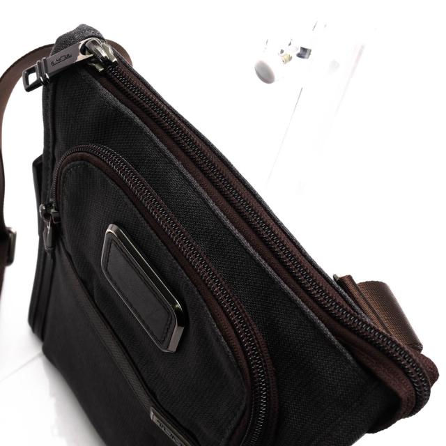 ○トゥミ TUMI 一部牛革 ショルダーバッグ 2203110AT3 POCKET BAG SMALL ANTHRACITE ポケットバッグ スモール アンスラサイト メン 中古_4