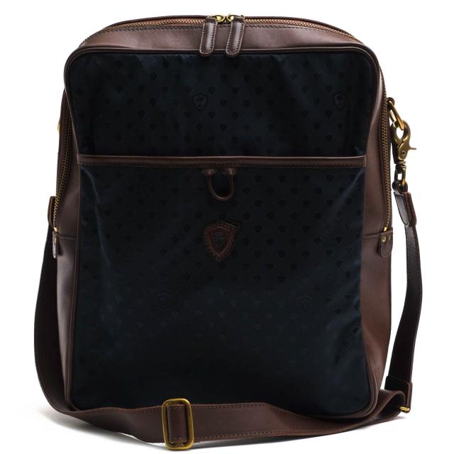 ○フェリージ Felisi 伊リモンタ社ナイロン バケッタレザー 牛革 ショルダーバッグ 09-49LG メンズ 【中古】 中古