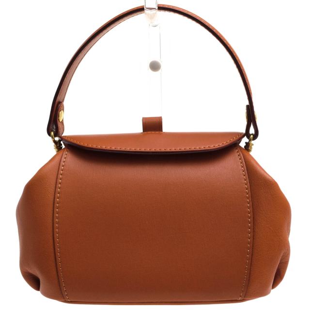 ○イタガキ ITAGAKI タンニン なめし革 牛革 ハンドバッグ M517S Pumpkin Pouch パンプキンポーチ レディース 【中古】 中古